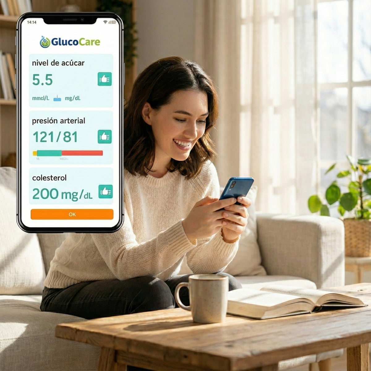GlucoCare™ 3 en 1 — Mide Glucosa Sin Dolor + Colesterol + Presión Arterial + Oxígeno + ENVÍO GRATIS